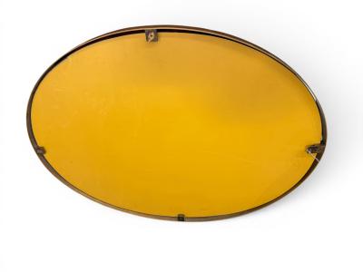  Fontana Arte FontanaArte Pair of blue glass mirrors and brass Att to Fontana Arte 