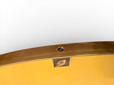 Fontana Arte FontanaArte Pair of blue glass mirrors and brass Att to Fontana Arte 