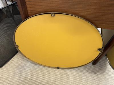 Fontana Arte FontanaArte Pair of blue glass mirrors and brass Att to Fontana Arte 