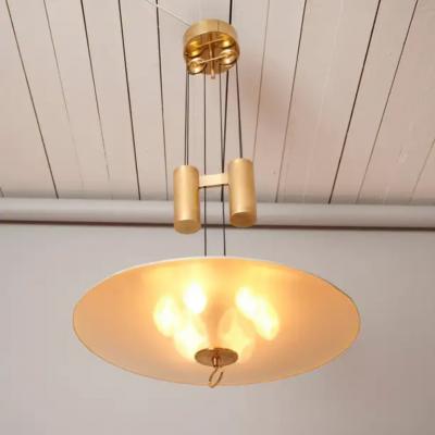  Fontana Arte FontanaArte Rare Counterbalance chandelier by Max Ingrand For Fontana Arte c1954