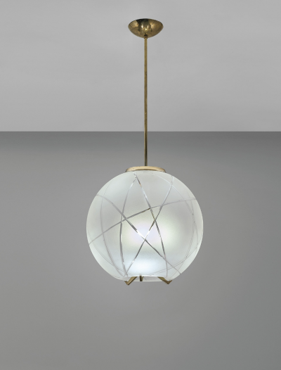  Fontana Arte FontanaArte Rare Fontana Arte Ceiling Fixture