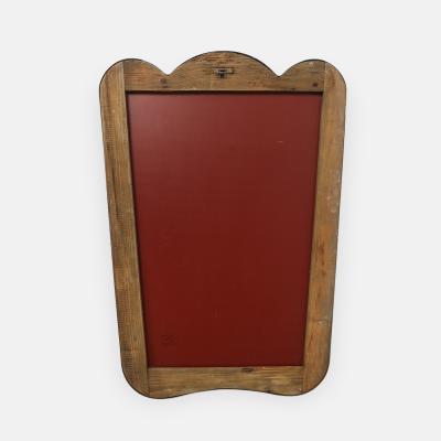  Fontana Arte FontanaArte Rare Large Stamped Shaped Brass Wall Mirror by Fontana Arte