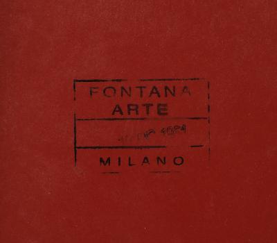  Fontana Arte FontanaArte Rare Large Stamped Shaped Brass Wall Mirror by Fontana Arte