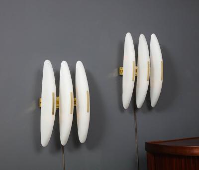  Fontana Arte FontanaArte Rare Sconces Variant of model 1799A by Fontana Arte