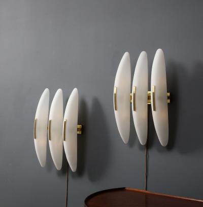  Fontana Arte FontanaArte Rare Sconces Variant of model 1799A by Fontana Arte