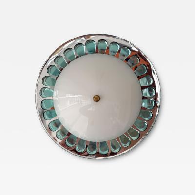  Fontana Arte FontanaArte Sconce Mirror and Glass by Fontana Arte Italy 1950s
