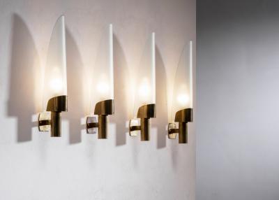  Fontana Arte FontanaArte Set of 4 Fontana Arte wall lamps
