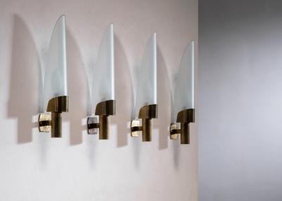  Fontana Arte FontanaArte Set of 4 Fontana Arte wall lamps