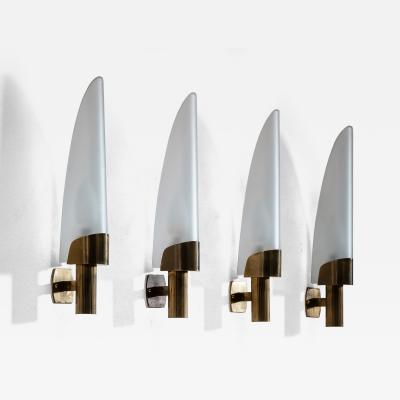  Fontana Arte FontanaArte Set of 4 Fontana Arte wall lamps