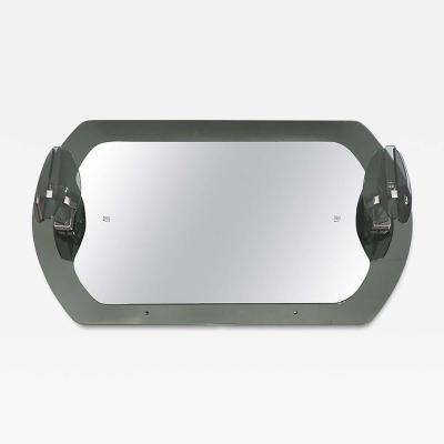  Fontana Arte FontanaArte Vintage Fontana Arte Glass Lighted Mirror with Sconces Italy