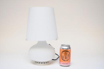  Fontana Arte FontanaArte Vintage Italian Petite Glass Table Lamp by Max Ingrand for Fontana Arte