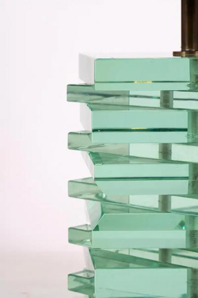  Fontana Arte Heavy cut glass table lamp