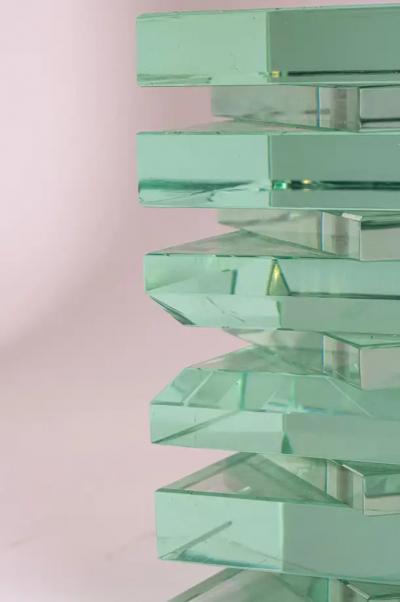  Fontana Arte Heavy cut glass table lamp