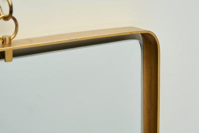  Fontana Arte Italian Model 2060 Brass Wall Mirror for Fontana Arte Italy 1950s