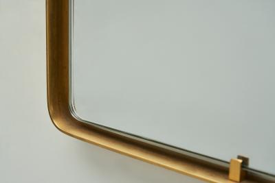  Fontana Arte Italian Model 2060 Brass Wall Mirror for Fontana Arte Italy 1950s