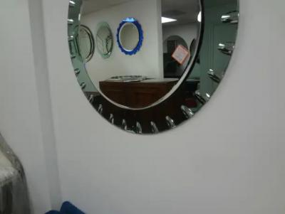 Fontana Arte Italian Modern Green Beveled Mirror Inspired By Fontana Arte