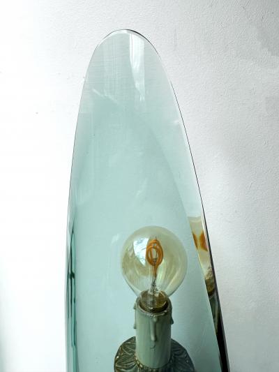  Fontana Arte Mid Century Modern Sconces Glass and Bronze Italy 1950s