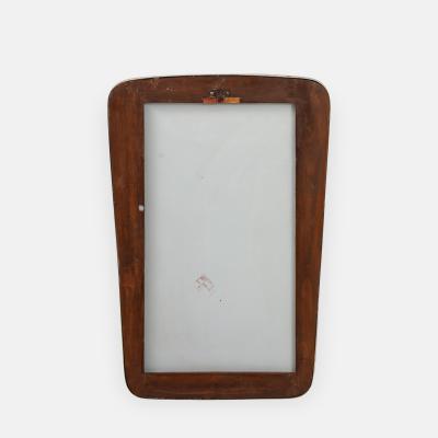  Fontana Arte Midcentury Brass Shaped Brass Mirror by Fontana Arte