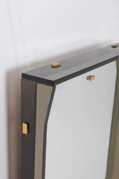  Fontana Arte Mirror with grey green glass frame style Fontana Arte