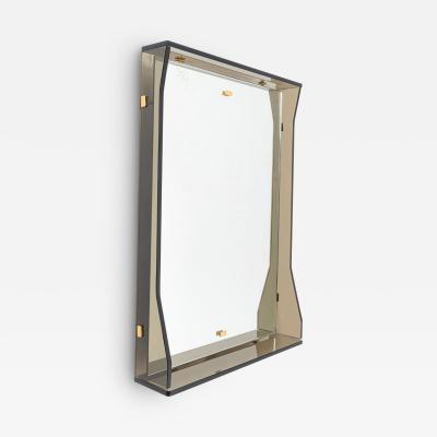  Fontana Arte Mirror with grey green glass frame style Fontana Arte