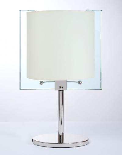 Fontana Arte Nathalie Grenon for Fontana Arte Glass and Nickle Table Lamps