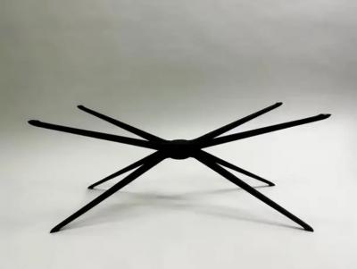  Fontana Arte Pair of Italian MId Century Aluminum Glass Side or Coffee Tables Fontana Arte