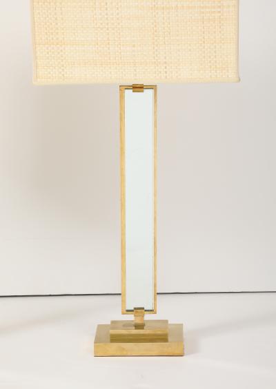  Fontana Arte Pietro Chiesa for Fontana Arte Pair of Glass and Brass Lamps Italy 1930s