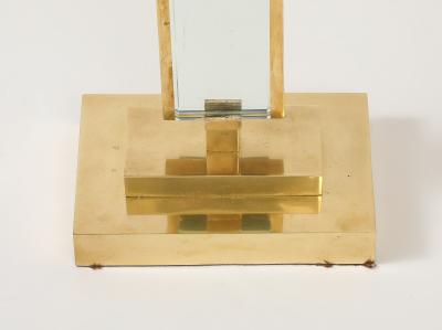  Fontana Arte Pietro Chiesa for Fontana Arte Pair of Glass and Brass Lamps Italy 1930s