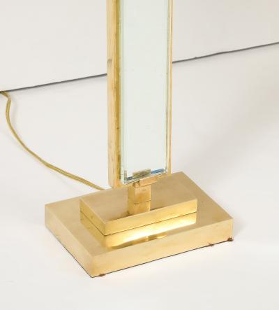  Fontana Arte Pietro Chiesa for Fontana Arte Pair of Glass and Brass Lamps Italy 1930s