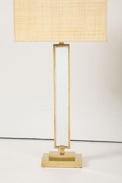  Fontana Arte Pietro Chiesa for Fontana Arte Pair of Glass and Brass Lamps Italy 1930s