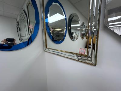  Fontana Arte Vintage Italian Multi Beveled Mirror