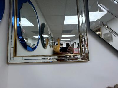  Fontana Arte Vintage Italian Multi Beveled Mirror