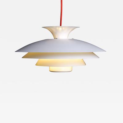 Form Light Form Light 1970s Pendant Lamp in white lacquered Aluminum Denmark