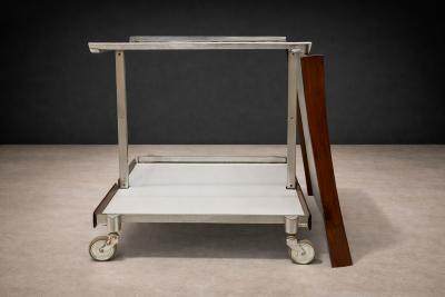  Forma Brazil Bar Car with Removable Trays in Rosewood Metal Forma 1960s