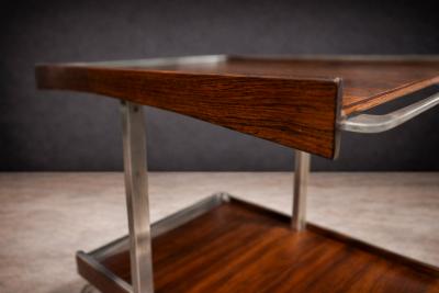  Forma Brazil Bar Car with Removable Trays in Rosewood Metal Forma 1960s