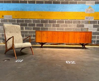  Forma Brazil Brazilian Modern Credenza in Caviuna Hardwood by Forma Moveis 1960 s Brazil