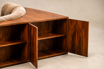  Forma Brazil Brazilian Modern Sofa with Cavi na Bookshelf Mohair Forma Brazil 1950s