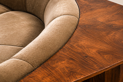  Forma Brazil Brazilian Modern Sofa with Cavi na Bookshelf Mohair Forma Brazil 1950s