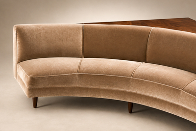  Forma Brazil Brazilian Modern Sofa with Cavi na Bookshelf Mohair Forma Brazil 1950s