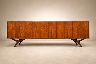  Forma Brazil Credenza in Solid Cavi na Hardwood by Forma Brazilian Modern Brazil 1960s