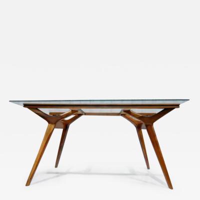  Forma Brazil Dining Table in Caviuna Hardwood Glass by Forma Brazil 1960s