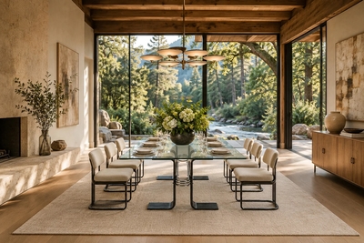  Forma Brazil Late Brazilian Modern Dining Table in Iron Chrome Glass by Forma Brazil