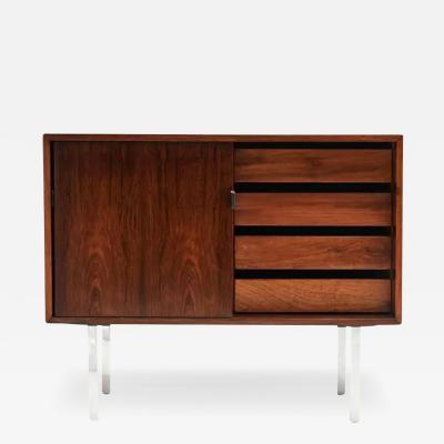  Forma Brazil Midcentury Chest in Hardwood Chrome by Forma Moveis 1965 Brazil Sealed