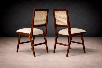  Forma Brazil Set of 2 Chairs in Caviuna wood Leather Forma 1950s