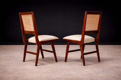  Forma Brazil Set of 2 Chairs in Caviuna wood Leather Forma 1950s