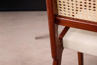  Forma Brazil Set of 2 Chairs in Caviuna wood Leather Forma 1950s