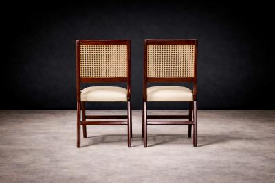  Forma Brazil Set of 2 Chairs in Caviuna wood Leather Forma 1950s