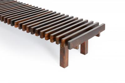  Forma Manufacture Mid Century Modern Slatted Bench from Forma Manufacture Brazil 1970s