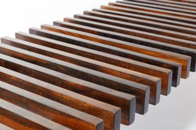  Forma Manufacture Mid Century Modern Slatted Bench from Forma Manufacture Brazil 1970s