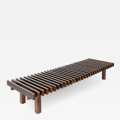  Forma Manufacture Mid Century Modern Slatted Bench from Forma Manufacture Brazil 1970s